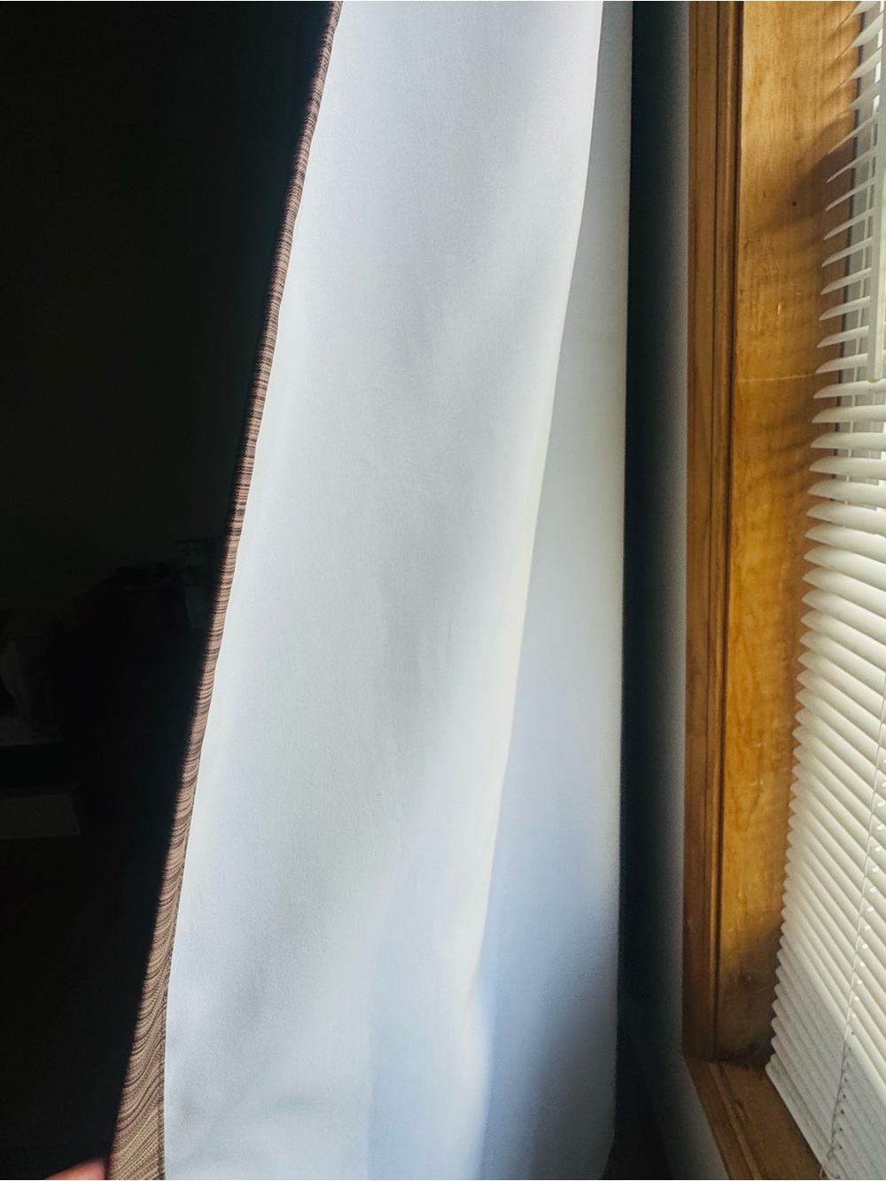 Brown Striped Grommet-Top Window Curtain Panel 50x84 2pcs - Picture 5 of 5